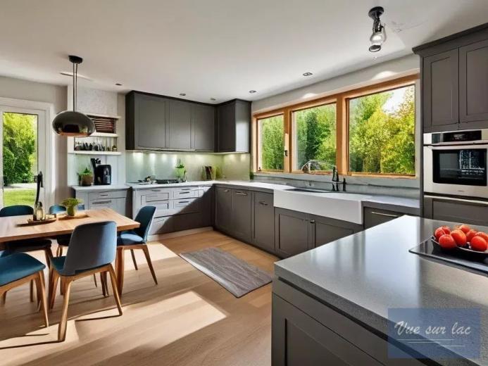 Haus zu verkaufen in Bougy-Villars - Große Villa, teilbar in 2 Duplex, Innenpool, Seeblick - Smart Propylaia (126)