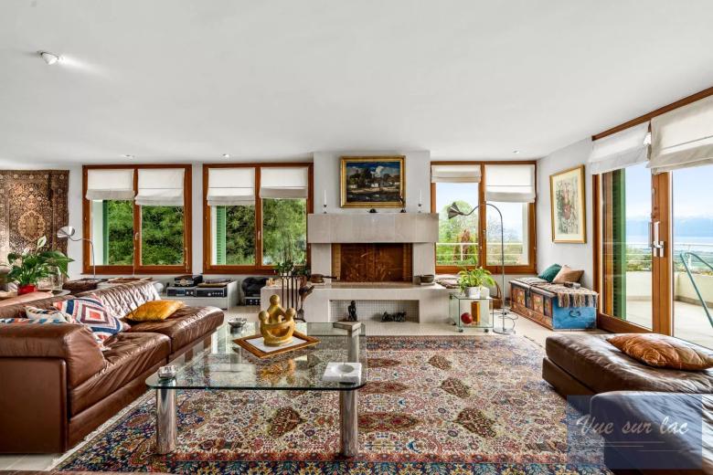 Haus zu verkaufen in Bougy-Villars - Große Villa, teilbar in 2 Duplex, Innenpool, Seeblick - Smart Propylaia (150)
