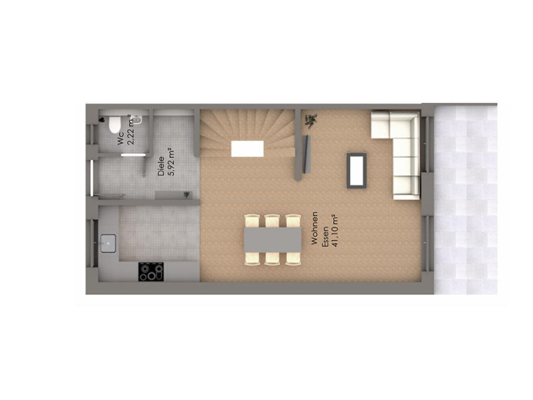 Angebautes Haus • 4.5 Zimmer (4)