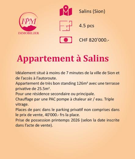 Apartment for sale in Salins - Smart Propylaia