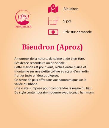 Maison à vendre à Bieudron