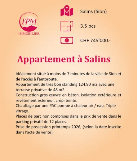 Zu verkaufen Wohnung Salins Schweiz - Schweiz - cChic-immoHub Ihr Immobilienportal