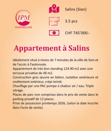 Wohnung zu verkaufen in Salins