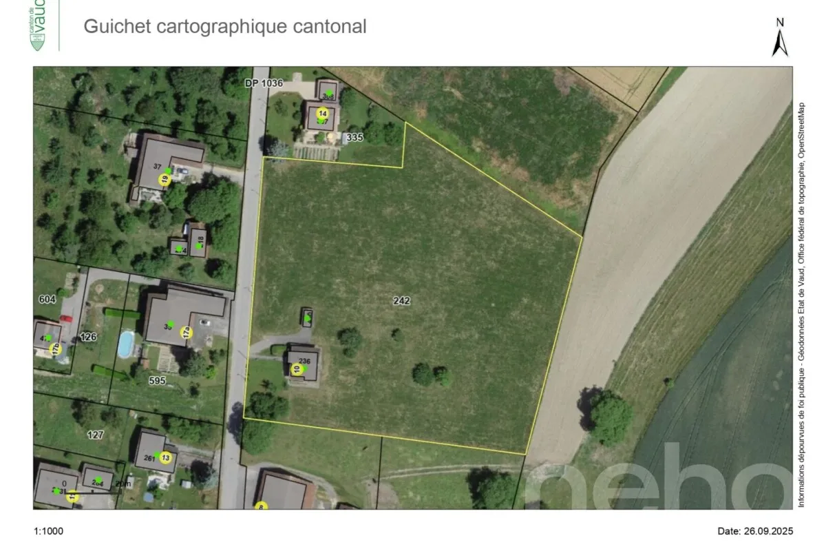 Daillens for sale Building plot Switzerland - cChic-immoHub your real estate portal