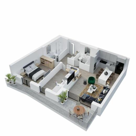 Wohnung zu verkaufen in Monthey - Wohnung zu verkaufen in Monthey, 3.5 Zimmer, 96 m2 - Smart Propylaia (15)
