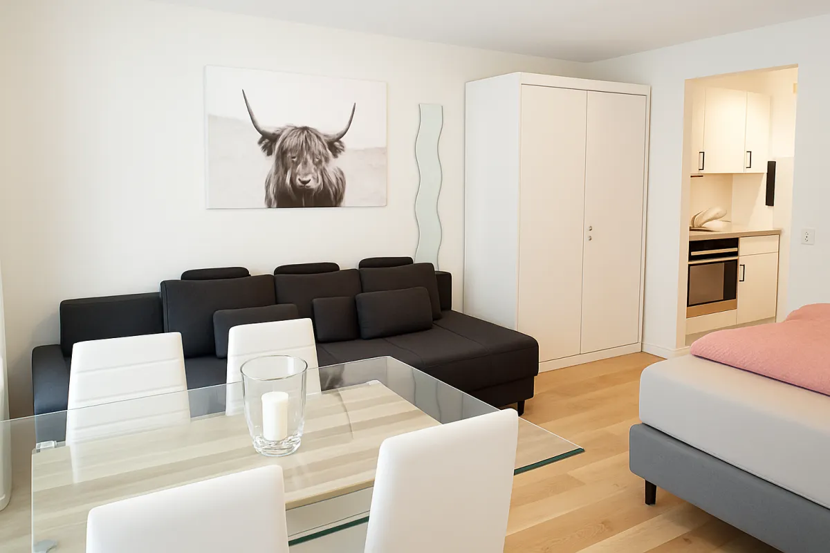 Mörel zu verkaufen  Möbliertes Wohnobjekt Schweiz - cChic-immoHub Ihr Immobilienportal
