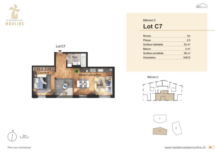 Appartamento in vendita a Massonnens - Appartamento in vendita a Massonnens, 2.5 locali, 53 m2 - Smart Propylaia (3)