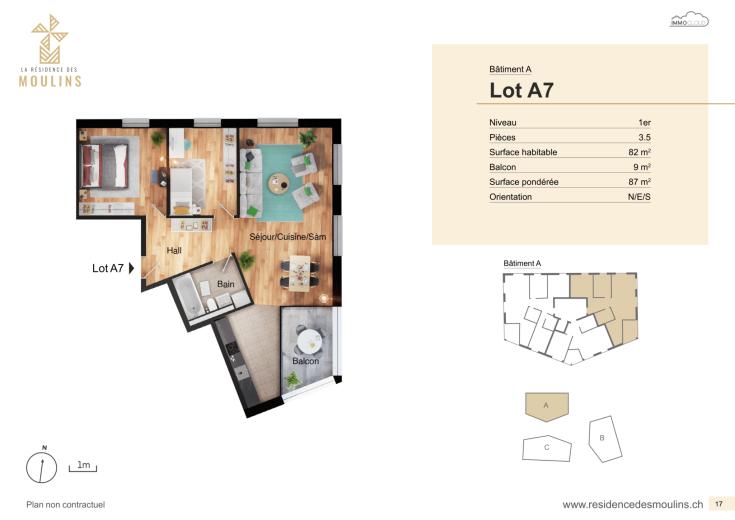 Wohnung zu verkaufen in Massonnens - Wohnung zu verkaufen in Massonnens, 3.5 Zimmer, 82 m2 - Smart Propylaia (3)