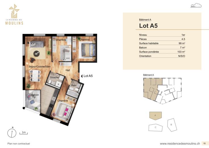 Wohnung zu verkaufen in Massonnens - Wohnung zu verkaufen in Massonnens, 4.5 Zimmer, 99 m2 - Smart Propylaia (3)