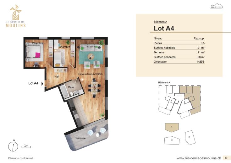 Appartamento in vendita a Massonnens - Appartamento in vendita a Massonnens, 3.5 locali, 91 m2 - Smart Propylaia (3)