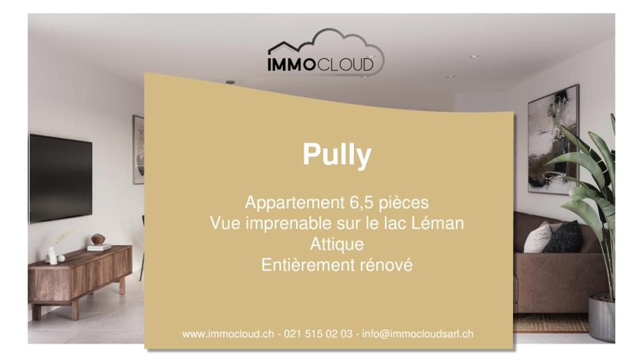 Appartement à vendre à Pully - Smart Propylaia