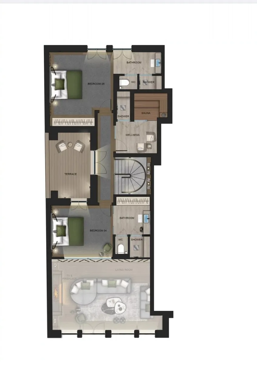Apartment for sale in Val-D'isere - Luxury 5-Bedroom  5 bathrooms - Penthouse with Terraces & Private Sauna – Heart of Val d’Isère - Smart Propylaia (15)